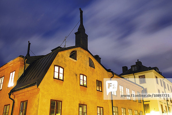 Schweden  Stockholm  Sodermalm  Bellmansgatan  Tiefblick auf Wohngebäude