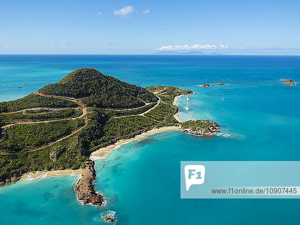 West Indies  Antigua and Barbuda  Antigua  aerial view  Yepton Beach