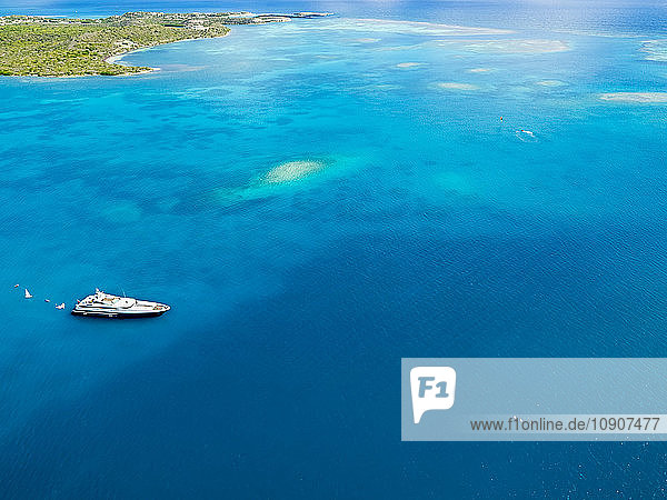 Antigua and Barbuda  Antigua  Green Island  Green Bay  motor yacht