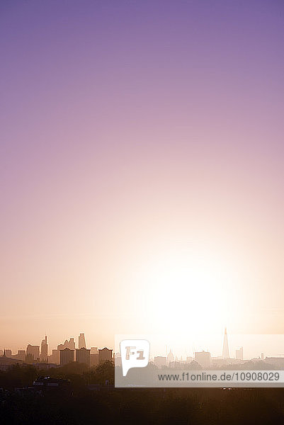 UK  London  skyline in morning light