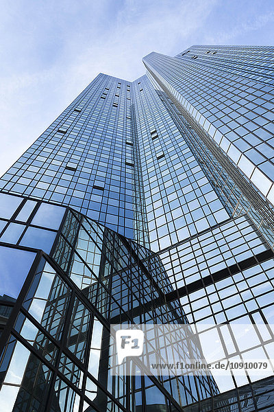 Deutschland  Frankfurt  Fassade Deutsche Bank Wolkenkratzer