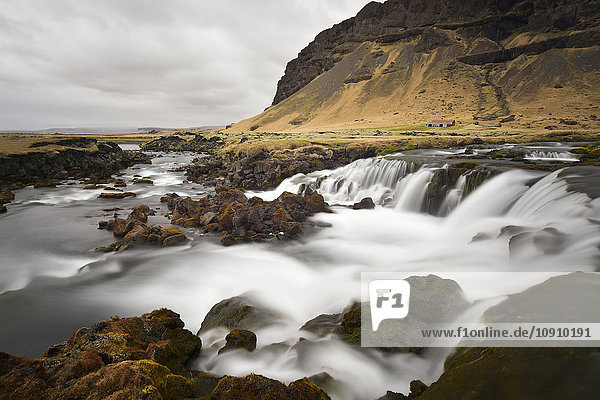 Iceland landscape with brook