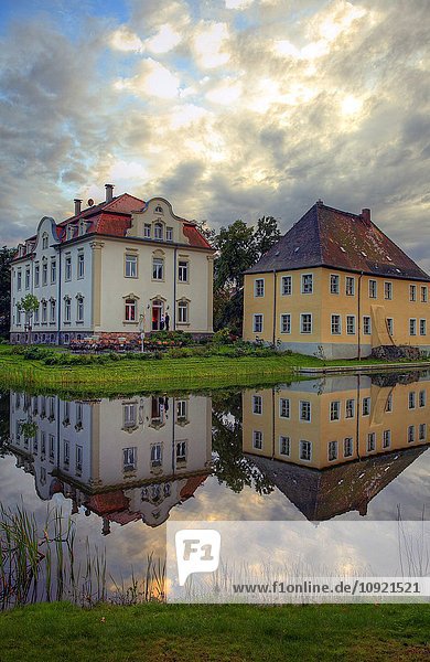 Manor house in park  Kahnsdorf  Saxony  Germany  Europe