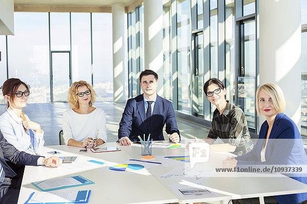 Team of architects in business meeting