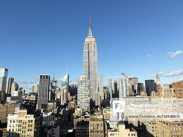 Ansicht eines Wolkenkratzers mit Empire State Building in New York City