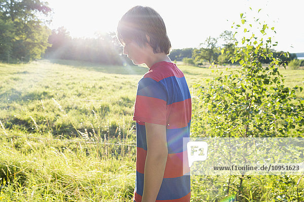 Boy looking away