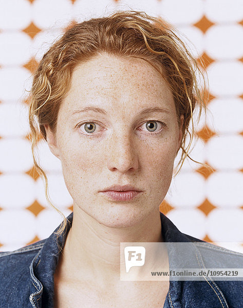 Portrait of redhead woman
