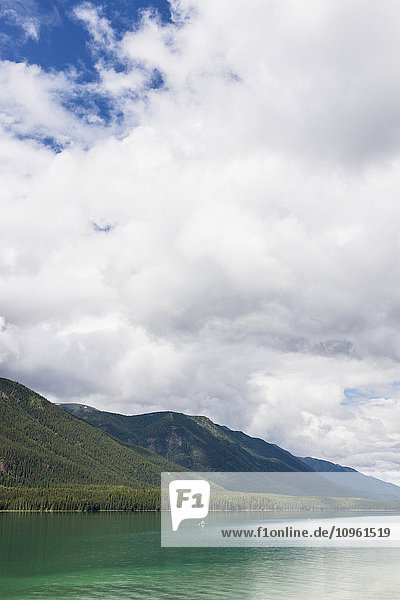 Scenic view of Muncho Lake  Muncho Lake Provincial Park  British Columbia  Canada  Summer