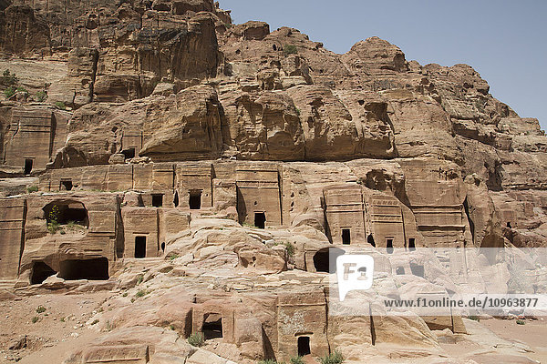 Gräber im Wadi Musa-Gebiet  datiert 50 v. Chr. bis 50 n. Chr.; Petra  Jordanien