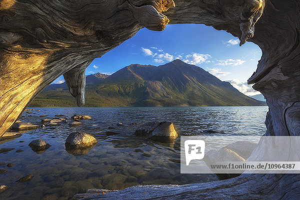 'Kings Throne rises above Kathleen Lake in Kluane National Park; Yukon Canada'
