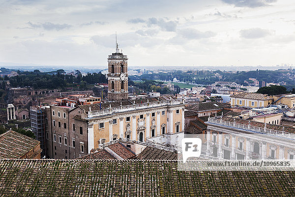 'View from a roof  Basilica of St. Mary of the Altar of Heaven; Rome  Italy'