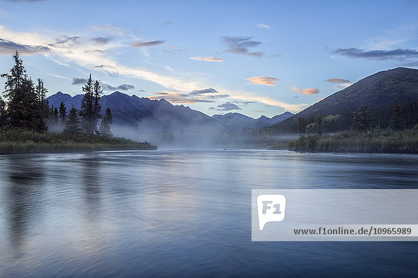 'The Lapie River flows through the wilderness along the South Canol Road; Yukon Canada'