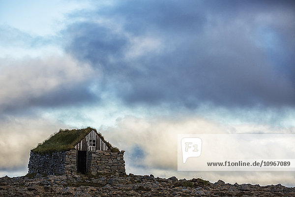 'Abandoned rock and stone house in rural Iceland; Iceland'