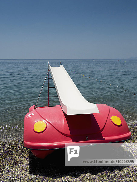 'Floating slide on the beach  Almunecar beach; Andalusia  Spain'