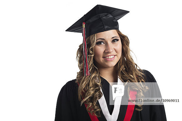'Young graduating woman; Edmonton  Alberta  Canada'