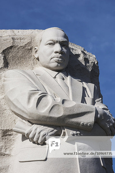'Martin Luther King Junior Memorial  located on four acres along Tidal Basin  dedicated in 2011  30 foot granite sculpture called Stone of Hope by Lei Yixen; Washington  District of Columbia  United States of America'