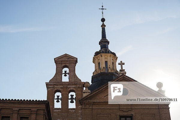'Church building in historical downtown Alcala de Henares  a historical and charming city near to Madrid; Alcala de Henares  Spain'
