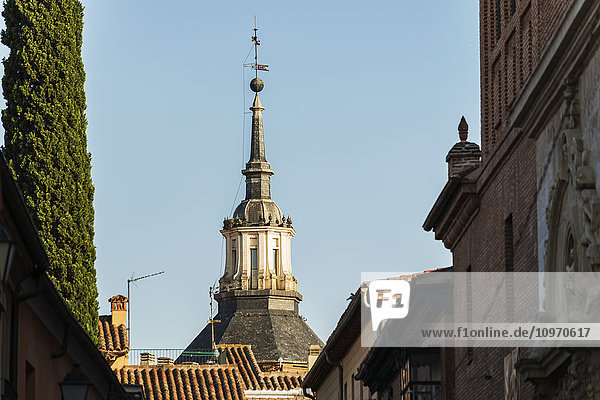 'Buildings in downtown Alcala de Henares  a historical and charming city near to Madrid; Alcala de Henares  Spain'