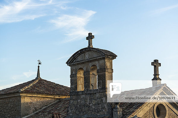'Rooftop of a church in downtown Cuenca; Cuenca  Castile-La Mancha  Spain'
