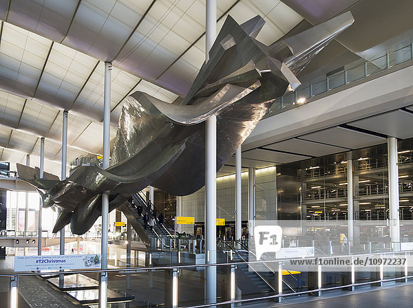 'Heathrow airport  Slipstream sculpture in Terminal 2; London  England'