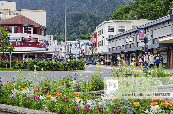 View of downtown Juneau  Southeast Alaska  summer