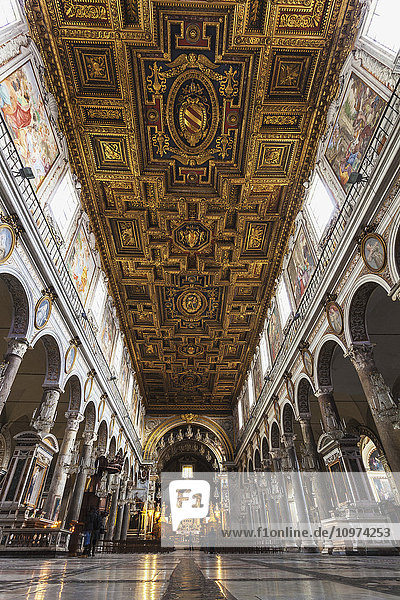 'Interior of Basilica of St. Mary of the Altar of Heaven; Rome  Italy'