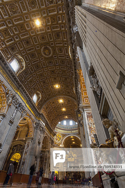 'Tourists in St. Peter's Basilica; Rome  Italy'