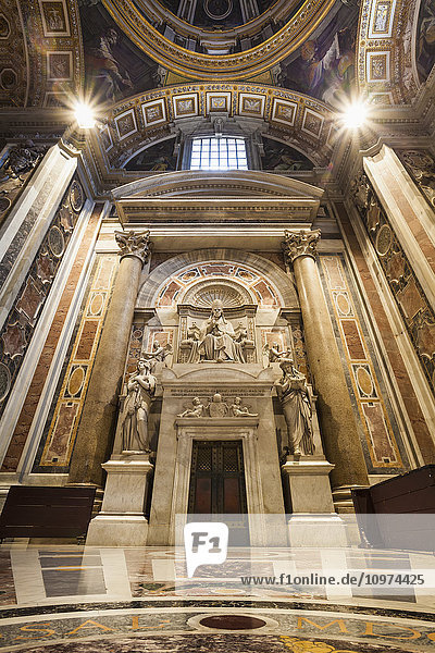 'Monument of Pius VII in the Clementine Chapel  St. Peter's Basilica; Rome  Italy'