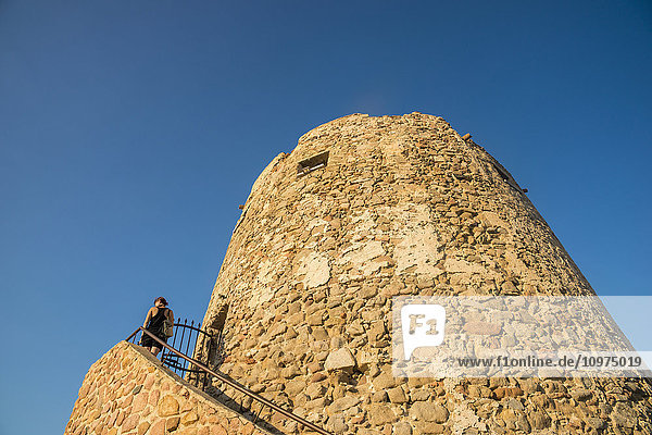 'Tower in Bari Sardo beach; Sardinia  Italy'