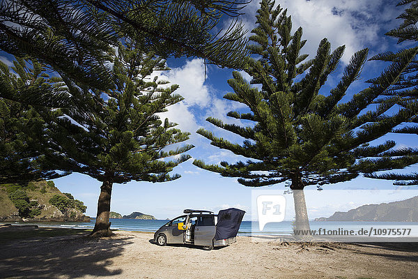 'Beachfront camping in Matauri Bay; Northland New Zealand'