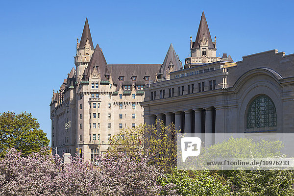 'Chateau Laurier and old Ottawa Conference Centre; Ottawa  Ontario  Canada'