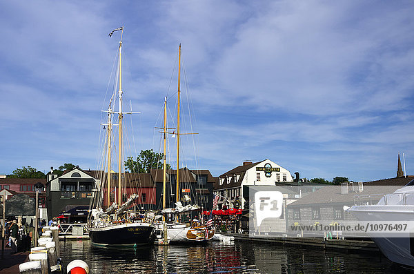 Klassische Schoner Aquidneck und Madeleine am Bowen's Wharf; Newport  Rhode Island  Vereinigte Staaten von Amerika'.