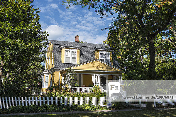'Quaint private house with white picket fence; Niagara-on-the-Lake  Ontario  Canada'