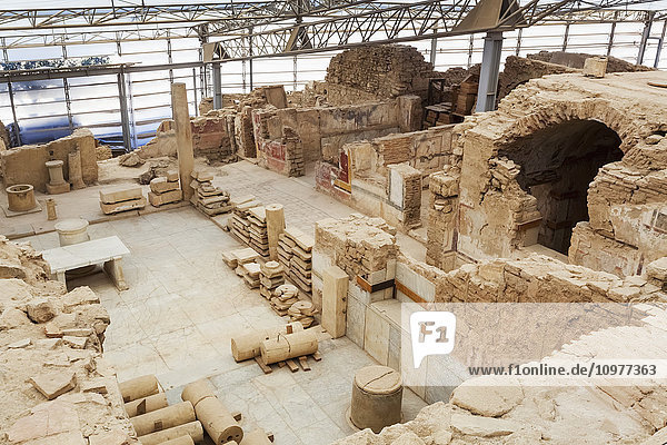 'Ancient stone artifacts in a museum; Ephesus  Izmir  Turkey'