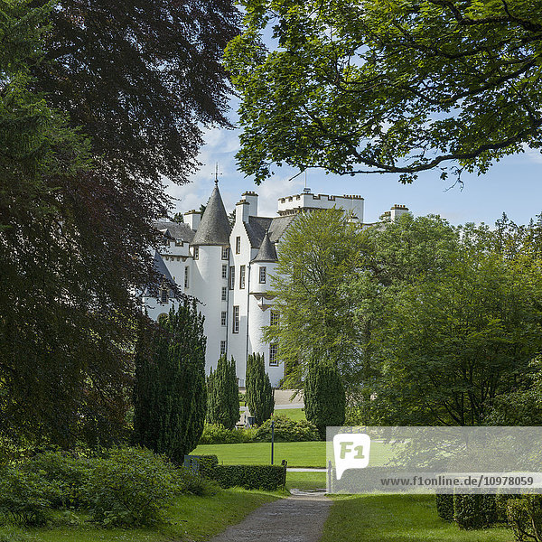 'Blair Castle and gardens; Blair Atholl  Scotland'