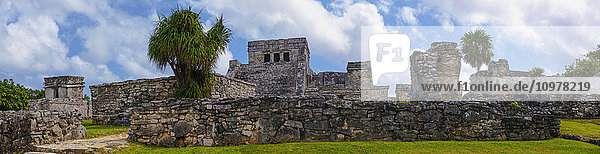 'Ruins of a stone building  Riviera Maya; Tulum  Quintana Roos  Mexico'