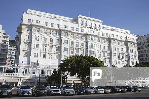 'Copacabana Palace Hotel  Avenue Atlantica on Copacabana Beach; Rio de Janeiro  Brazil'