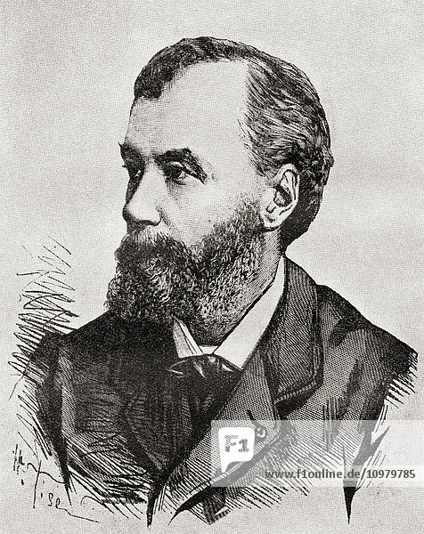 Maxime Du Camp  1822 -1894. Französischer Schriftsteller und Fotograf. Aus Gustave Flaubert  veröffentlicht 1935.