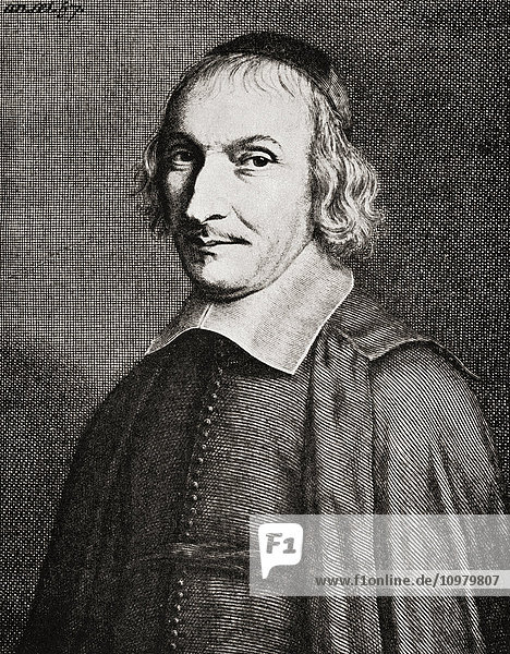Michel de Marolles  1600 - 1681  auch bekannt als der Abbé de Marolles. Französischer Kirchenmann  Übersetzer und Sammler von Kupferstichen. Aus The Quest of The Print  veröffentlicht 1932.