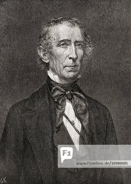 John Tyler  1790 – 1862. Tenth President of the United States  1841–1845. From The Century Magazine  published 1887.