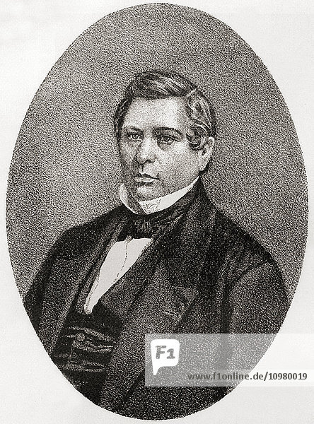 David Wilmot  1814 – 1868. United States Senator from Pennsylvania and politician. From The Century Magazine  published 1887.