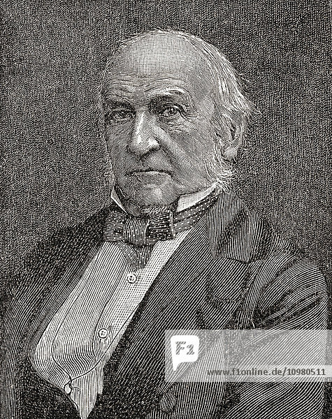 William Ewart Gladstone  1809 –1898. British Liberal statesman and four times Prime Minister of the United Kingdom. From A First Book of British History published 1925.