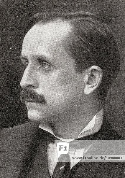 Sir James Matthew Barrie  1. Baronet  1860 - 1937. Schottischer Autor und Dramatiker. Aus der Zeitschrift The World and His Wife  veröffentlicht 1907.