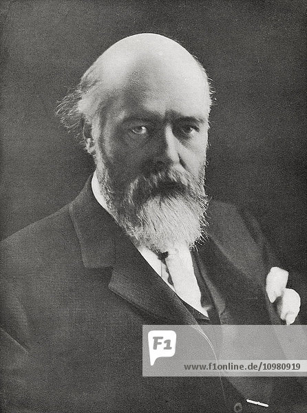 Sir Oliver Joseph Lodge  1851 - 1940. Britischer Physiker und Schriftsteller. Aus Bibby's Annual  veröffentlicht 1910.