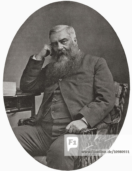 George Alfred Henty  1832 - 1902. Englischer Romanautor und Kriegsberichterstatter. Aus Bibby's Annual  veröffentlicht 1910.'