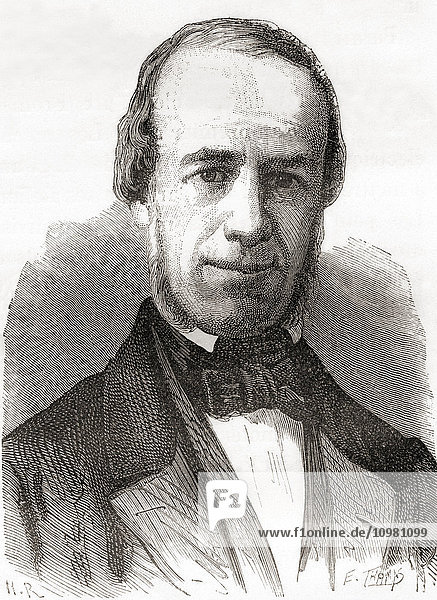 Paul-Gustave Froment  1815- 1865. Französischer Mechaniker und Erfinder. Aus Les Merveilles de la Science  veröffentlicht um 1870