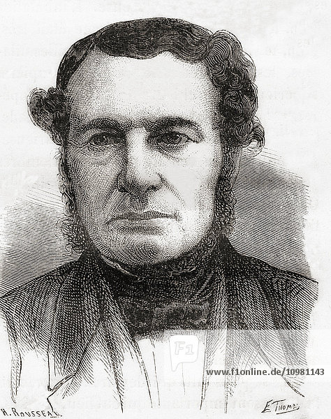 Joseph-François Malgaigne  1806 - 1865. Französischer Chirurg und Medizinhistoriker. Aus Les Merveilles de la Science  veröffentlicht um 1870