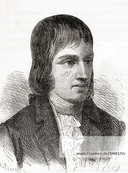 Philippe le Bon (oder Lebon) D'Humbersin  1767 - 1804. Französischer Ingenieur. Aus Les Merveilles de la Science  veröffentlicht um 1870