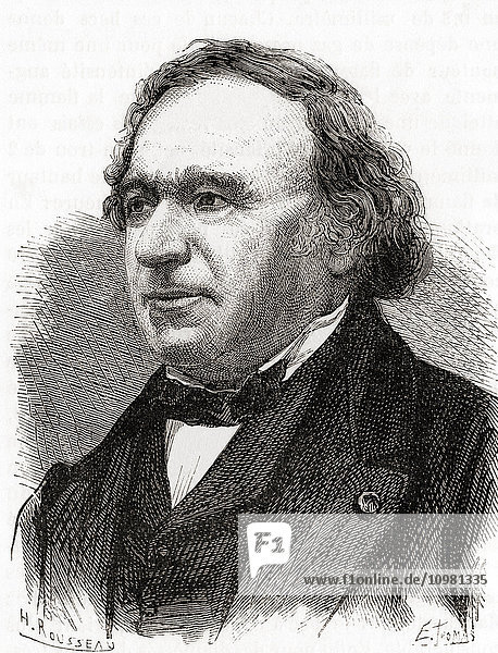 Jean Baptiste André Dumas  1800 - 1884. Französischer Chemiker. Aus Les Merveilles de la Science  veröffentlicht um 1870