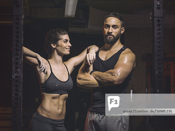 Fitness  couple in gym